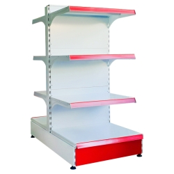 Étagères métalliques de vente au détail Gondoles 70*140 Base 50 cm et 6 étagères de 40 cm