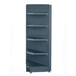 Raft metalic de perete coltar interior H225 baza 40 cm si 4 polite de 30 cm