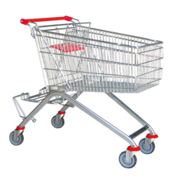 Carro de supermercado 150 lt con soporte y silla para bebe