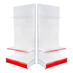 Wall Metal Shelf with Hooks 100*220 Base 50 cm and 1 Pulley of 40 cm