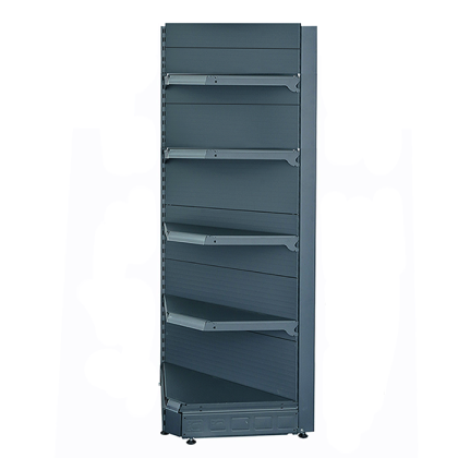 Raft metalic de perete coltar interior H225 baza 50 cm si 4 polite de 40 cm