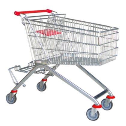 Carro de supermercado 100 lt con soporte y silla para bebe