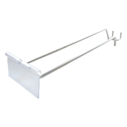 Carlig cu eticheta 20 cm, P25 pt rafturi metalice perforate gri