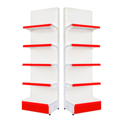 Estantería pared metálica 100*220 base 40 cm y 4 baldas de 30 cm