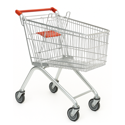 Chariot de supermarché 100 litres avec siège bébé