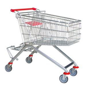 Carro de supermercado 130 lt con soporte y silla para bebe