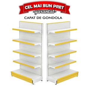 Retail Metal Gondola Shelf 100*180 Base 40 cm and 4 Shelves of 30 cm | Shop Furniture