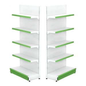 Wall Metal Shelf 70x220 cm Base 50 cm with 4 Shelves of 40 cm