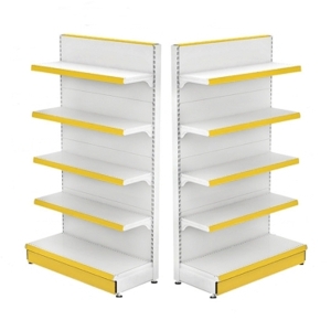 Retail Metal Gondola Shelf 100*180 Base 40 cm and 4 Shelves of 30 cm | Shop Furniture