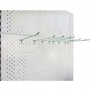 Metal Wall Shelf with Hooks 100*225 Base 40 cm