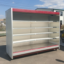 Set of 2 refrigerated display shelves for deli meats and dairy products + motor unit