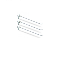 Carlig simplu CROMAT 15 cm, P25 pentru rafturi metalice perforate